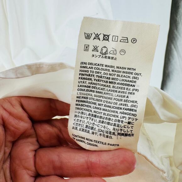 Acne Studios Lash Poplin Oversized Button Down Shirt White Size 38 - Picture 6 of 9